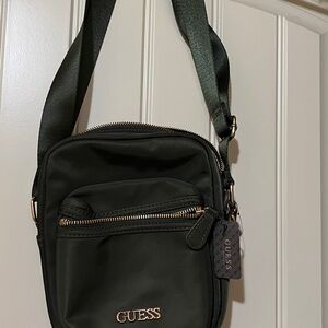 GUESS Women's Dark Green Messenger Bag